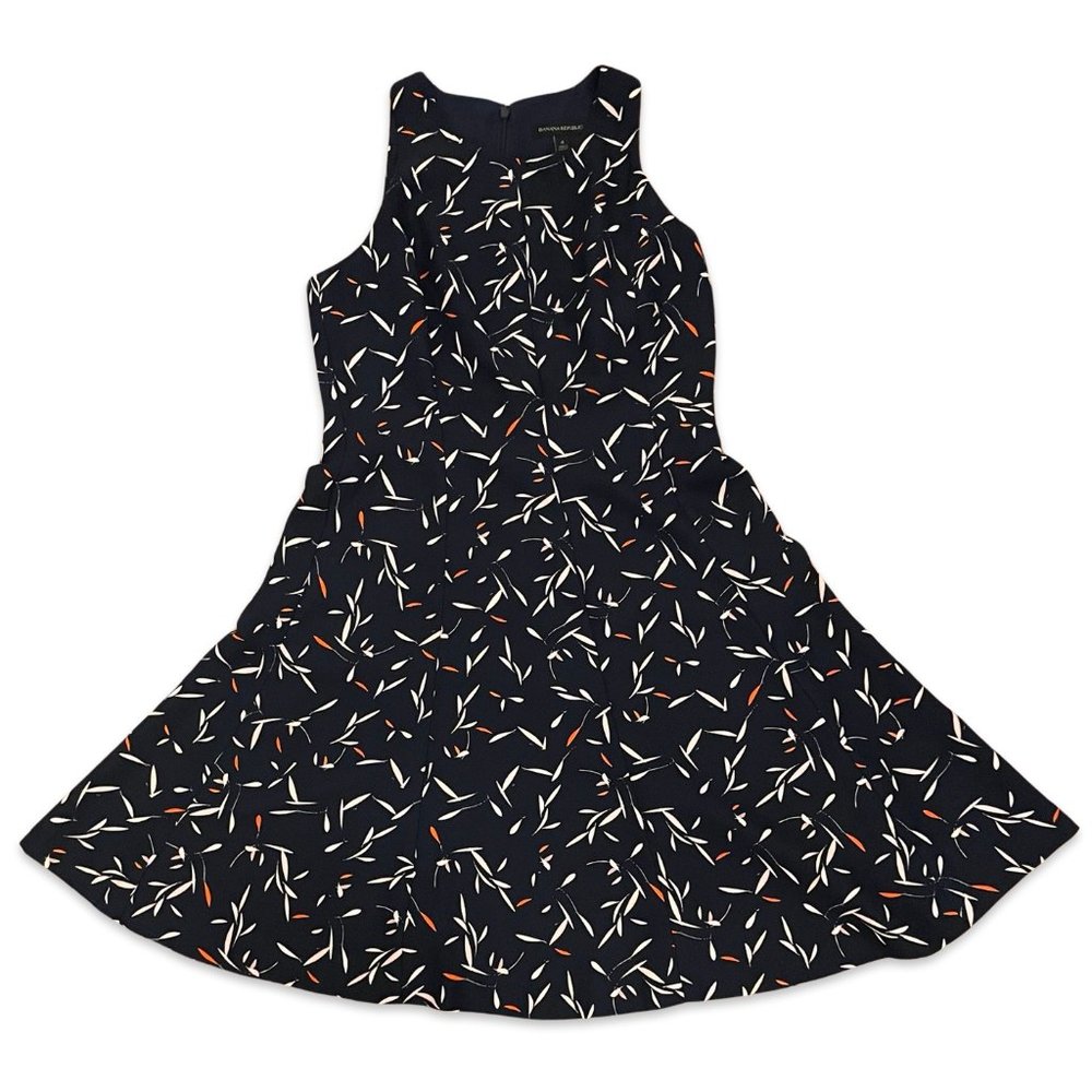 Banana Republic Blue Floral A-Line Dress size 4